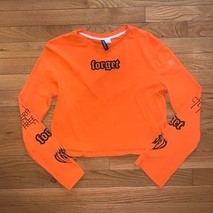 H&M Bright Orange Crop Top